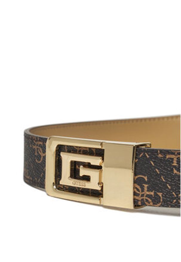 Guess Pasek Damski BW9207 P5130 Brązowy. Kolor: brązowy. Materiał: skóra