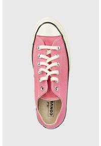 Converse tenisówki CHUCK 70 damskie kolor różowy. Nosek buta: okrągły. Zapięcie: sznurówki. Kolor: różowy. Materiał: guma #3