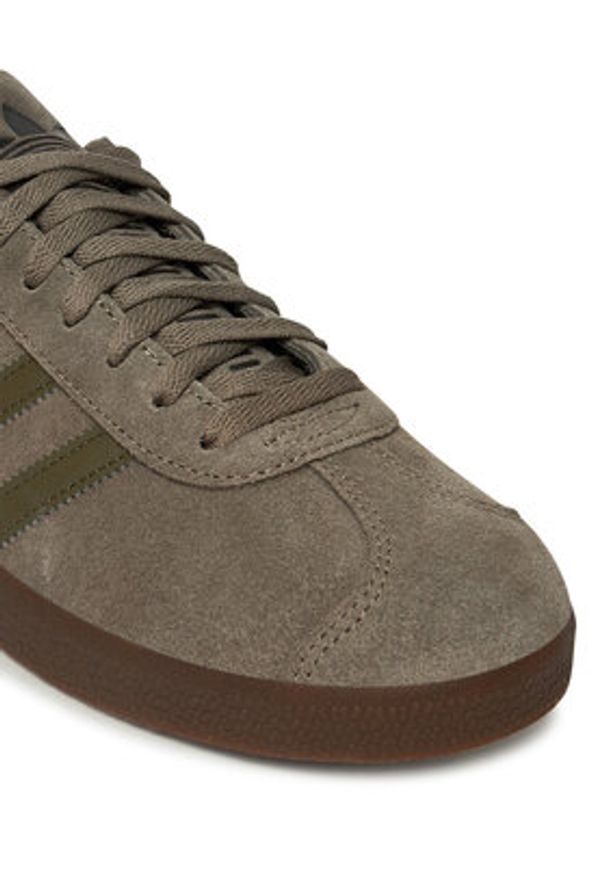 Adidas - adidas Sneakersy Gazelle JR6288 Khaki. Kolor: brązowy. Materiał: zamsz, skóra. Model: Adidas Gazelle