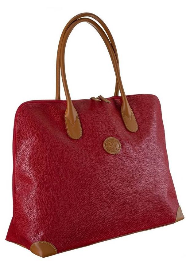 DAVID JONES - Torba damska czerwona David Jones 77777C ROUGE. Kolor: czerwony. Materiał: skórzane