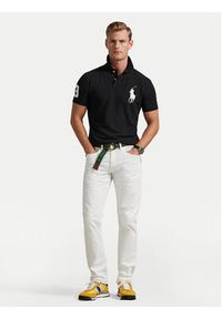 Polo Ralph Lauren Polo 710688969001 Czarny Custom Slim Fit. Typ kołnierza: polo. Kolor: czarny. Materiał: bawełna #5