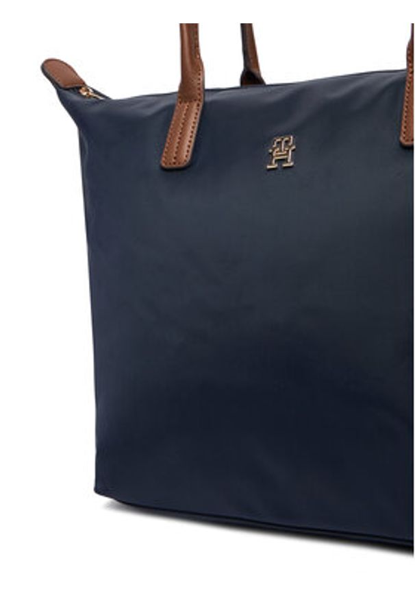 TOMMY HILFIGER - Tommy Hilfiger Torebka Popette Tote AW0AW17711 Granatowy. Kolor: niebieski