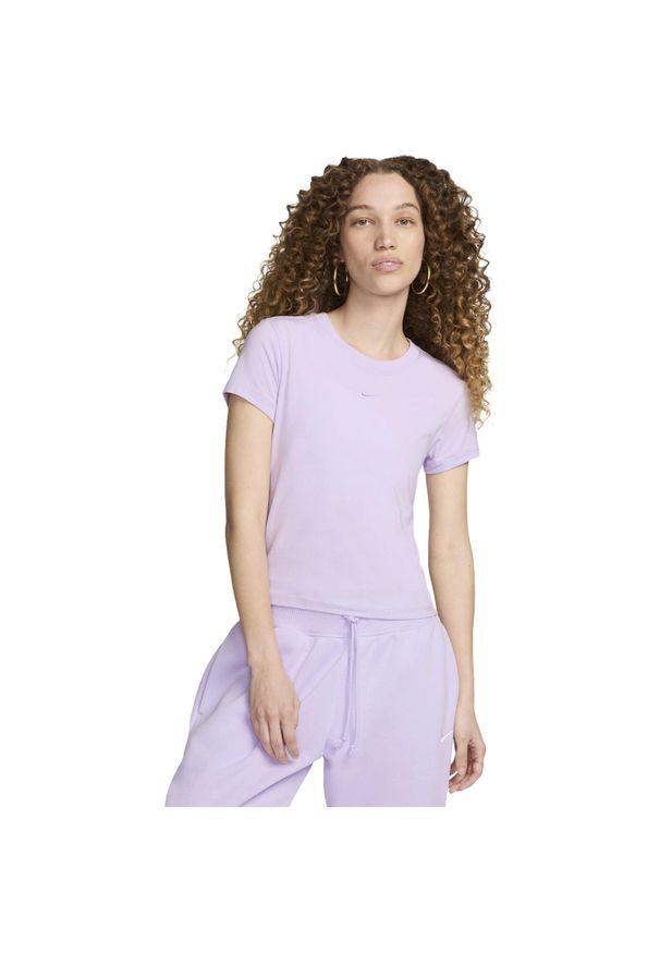 Podkoszulek Nike W Sportswear Chill Knit, Kobiety. Kolor: fioletowy. Materiał: materiał