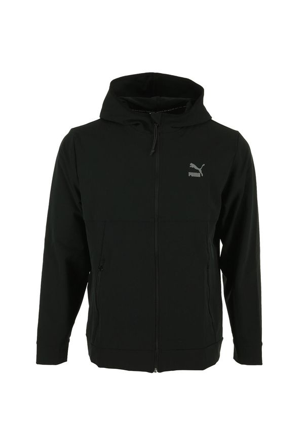 Bluza męska z kapturem Puma CLSX+ FZ. Typ kołnierza: kaptur. Kolor: czarny. Sport: bieganie