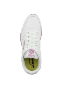Buty sportowe dla dziewczynki, Reebok Classic Leather. Kolor: biały. Materiał: tkanina, materiał, skóra, syntetyk. Model: Reebok Classic