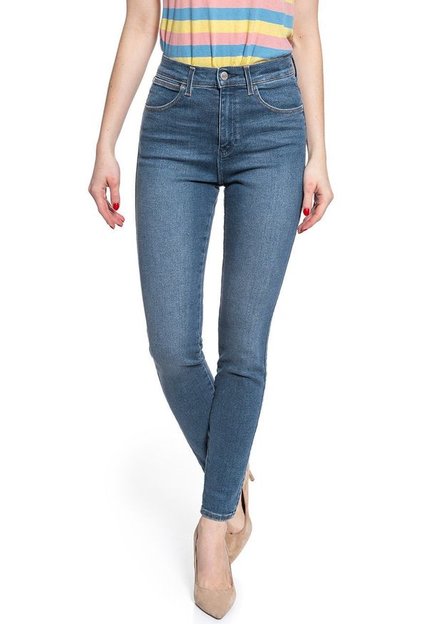 Wrangler - WRANGLER HIGH RISE SKINNY USED TINT W27HTX50H 112128127. Stan: podwyższony