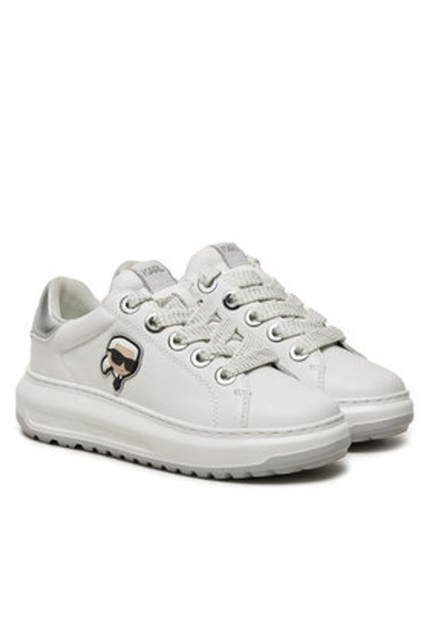 Karl Lagerfeld - KARL LAGERFELD Sneakersy KL67530 Biały. Kolor: biały. Materiał: skóra