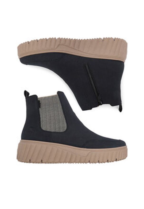 Rieker Botki CEO-N2553-14 Granatowy. Kolor: niebieski. Materiał: syntetyk, materiał