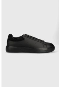 Trussardi Jeans - Trussardi sneakersy New Yrias kolor czarny. Nosek buta: okrągły. Zapięcie: sznurówki. Kolor: czarny. Materiał: guma