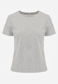 Renee - Szary T-shirt z Bawełny z Okrągłym Dekoltem Nedima. Okazja: na co dzień. Kolor: szary. Materiał: bawełna. Styl: casual, klasyczny #2