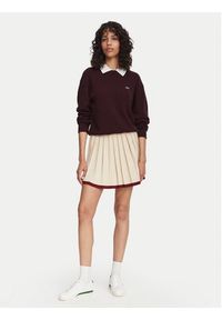 Lacoste Sweter AF4158 Brązowy Regular Fit. Kolor: brązowy. Materiał: bawełna #4