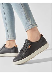 ecco - ECCO Sneakersy Soft 7 Ladies 43000301001 Czarny. Kolor: czarny. Materiał: skóra #7