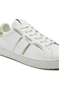 TwinSet - TWINSET Sneakersy 241TCT090 Biały. Kolor: biały. Materiał: skóra #5