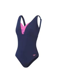 Strój kąpielowy damski Speedo Shaping OpusGem. Kolor: fioletowy, niebieski, wielokolorowy. Materiał: lycra, nylon