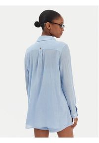 Seafolly Koszula Breeze 55428-TO Błękitny Regular Fit. Kolor: niebieski. Materiał: bawełna #4