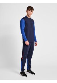 Bluza dresowa 1/2 zip Hummel Pro Grid. Kolor: niebieski. Materiał: dresówka. Sport: piłka ręczna