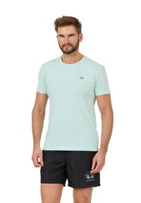 La Martina - LA MARTINA Miętowy męski t-shirt Jersey, Rozmiar M. Kolor: zielony. Materiał: jersey #6