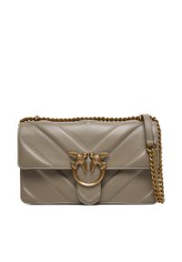 Pinko - PINKO Torebka Love One Classic Light Dc Al 25-26 PLTT 104549 A2OS Szary. Kolor: szary. Materiał: skórzane #1