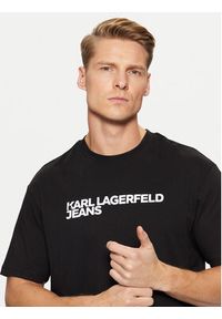 Karl Lagerfeld Jeans T-Shirt A1M17002 Czarny Regular Fit. Kolor: czarny. Materiał: bawełna