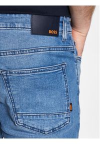 BOSS - Boss Szorty jeansowe Delaware 50488609 Niebieski Slim Fit. Kolor: niebieski. Materiał: jeans, bawełna #3