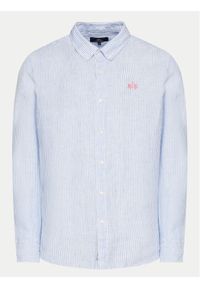 La Martina Koszula YMC031 TL132 Niebieski Regular Fit. Kolor: niebieski. Materiał: len #1