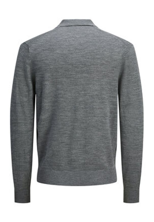 Jack & Jones Sweter Merino 12281757 Szary Regular Fit. Kolor: szary. Materiał: wełna