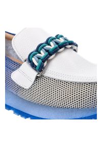 Granatowe Półbuty Hispanitas Eleganckie Obuwie Damskie. Okazja: na co dzień. Kolor: biały. Materiał: skóra, jeans. Styl: elegancki #5