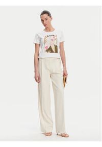 Gaudi T-Shirt 511BD64035 Biały Regular Fit. Kolor: biały. Materiał: bawełna