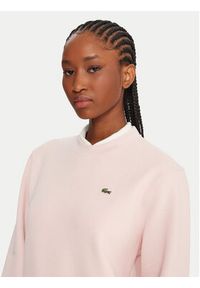 Lacoste Bluza SF5245 Różowy Relaxed Fit. Kolor: różowy. Materiał: bawełna #5