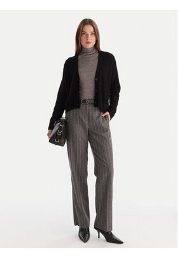 Marella Kardigan Blazer 2525346032 Czarny Regular Fit. Kolor: czarny. Materiał: wełna