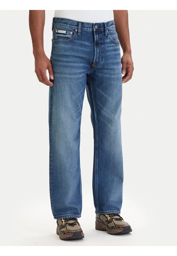Calvin Klein Jeans Jeansy 90S LV04RD722G Niebieski Straight Fit. Kolor: niebieski