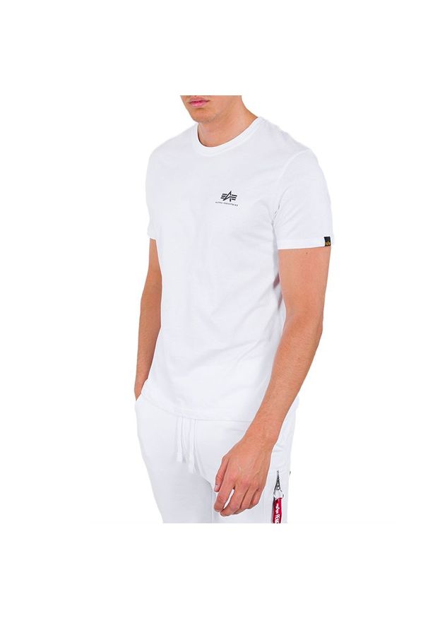 Koszulka Alpha Industries Backprint T 12850709 - biała. Kolor: biały. Materiał: bawełna