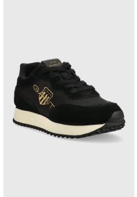 GANT - Gant sneakersy Bevinda kolor czarny 26537886.G00. Nosek buta: okrągły. Kolor: czarny. Materiał: skóra #4