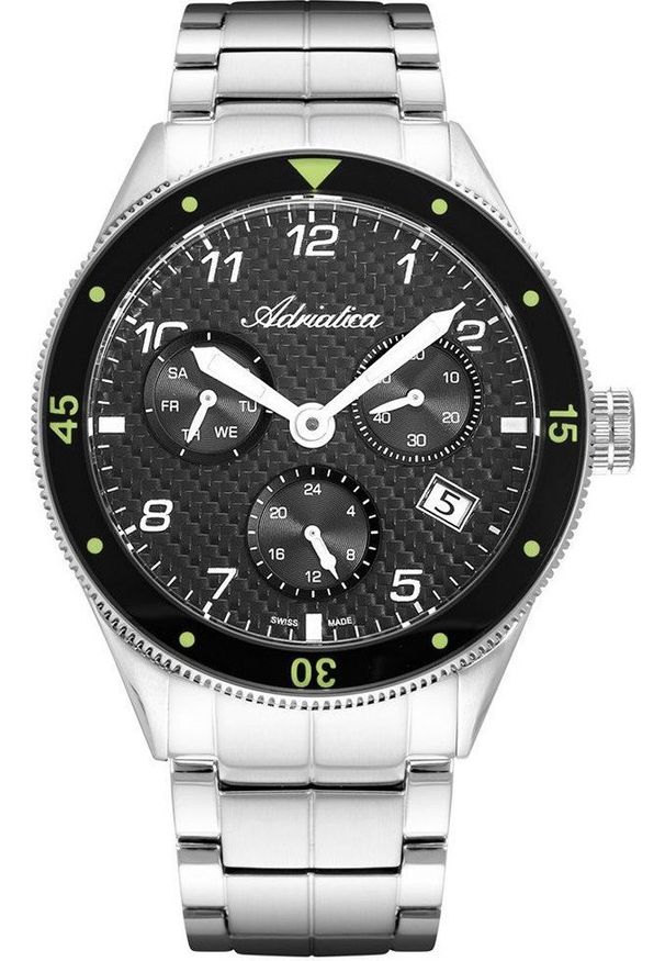 Zegarek Adriatica Zegarek męski Adriatica A8322.5126QF srebrny. Kolor: srebrny