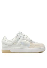 Calvin Klein Jeans Sneakersy Basket Cupsole Low Mix Ml Mtr YW0YW01490 Biały. Kolor: biały. Materiał: skóra #1