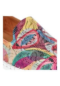 Kolorowe Mokasyny Venezia Modne Buty Damskie. Okazja: na co dzień. Zapięcie: bez zapięcia. Materiał: skóra. Szerokość cholewki: normalna. Wzór: kolorowy. Obcas: na obcasie. Styl: casual, elegancki. Wysokość obcasa: niski #5