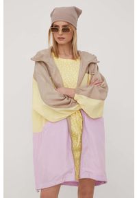 only - Only kurtka damska kolor fioletowy przejściowa oversize. Kolor: fioletowy. Materiał: poliester, materiał