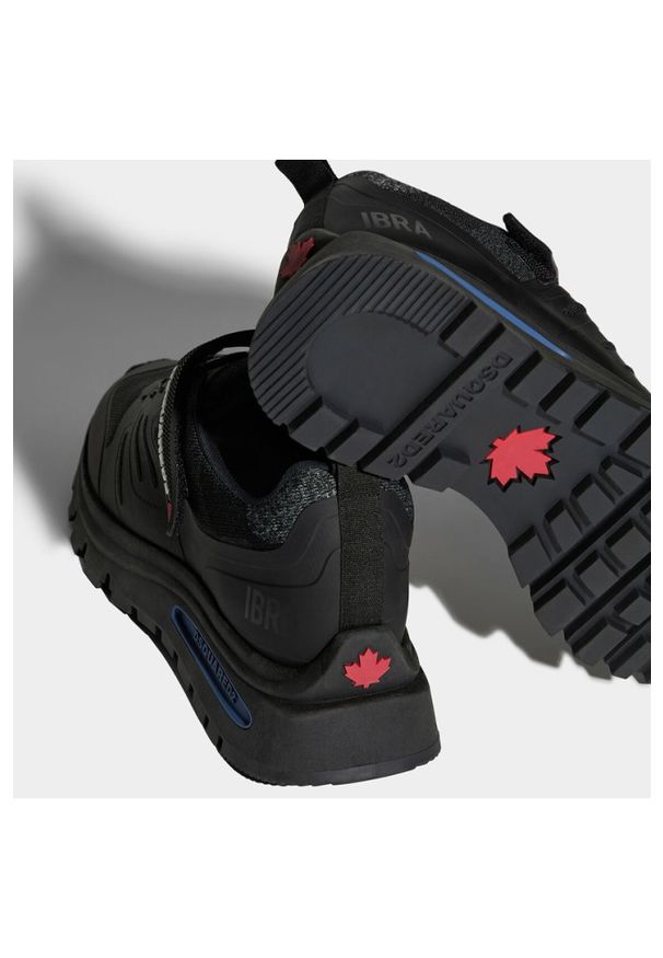 DSQUARED2 Czarne sneakersy męskie runds2 ibra, Rozmiar 46. Kolor: czarny