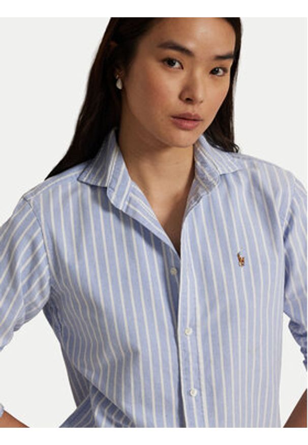 Polo Ralph Lauren Koszula 211891377004 Niebieski Regular Fit. Typ kołnierza: polo. Kolor: niebieski. Materiał: bawełna