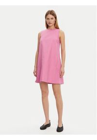 Weekend Max Mara Sukienka codzienna Racer 2515221102 Różowy Regular Fit. Okazja: na co dzień. Kolor: różowy. Materiał: bawełna. Typ sukienki: proste. Styl: casual