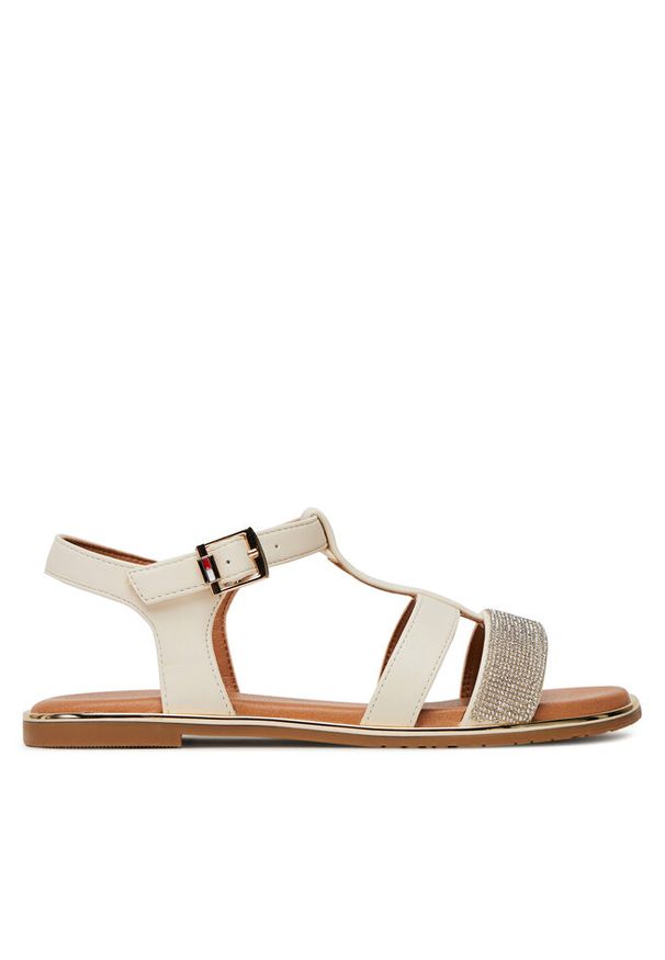 TOMMY HILFIGER - Sandały Tommy Hilfiger. Kolor: kremowy