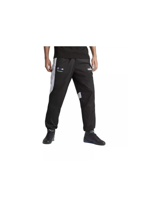 Spodnie Puma BMW MMS MT7+ Woven. Kolor: czarny, biały, wielokolorowy. Sport: fitness