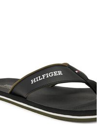 TOMMY HILFIGER - Tommy Hilfiger Japonki Padded Comfort Hilfiger B Sandal FM0FM05440 Czarny. Kolor: czarny. Materiał: skóra #5