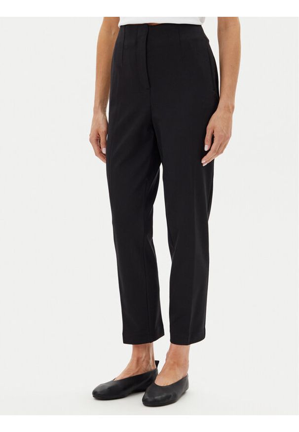 Calvin Klein Spodnie materiałowe LV044B690G Czarny Slim Fit. Kolor: czarny. Materiał: wiskoza