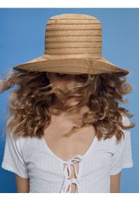 Sinsay - Pleciony kapelusz - beżowy. Kolor: beżowy #1