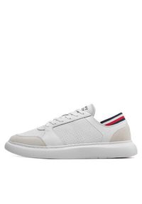 TOMMY HILFIGER - Tommy Hilfiger Sneakersy Lightweight Cup Seasonal Mix FM0FM04961 Biały. Kolor: biały. Materiał: materiał