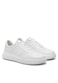 Calvin Klein Sneakersy Low Top Lace Up Hf HM0HM01551 Biały. Kolor: biały. Materiał: skóra