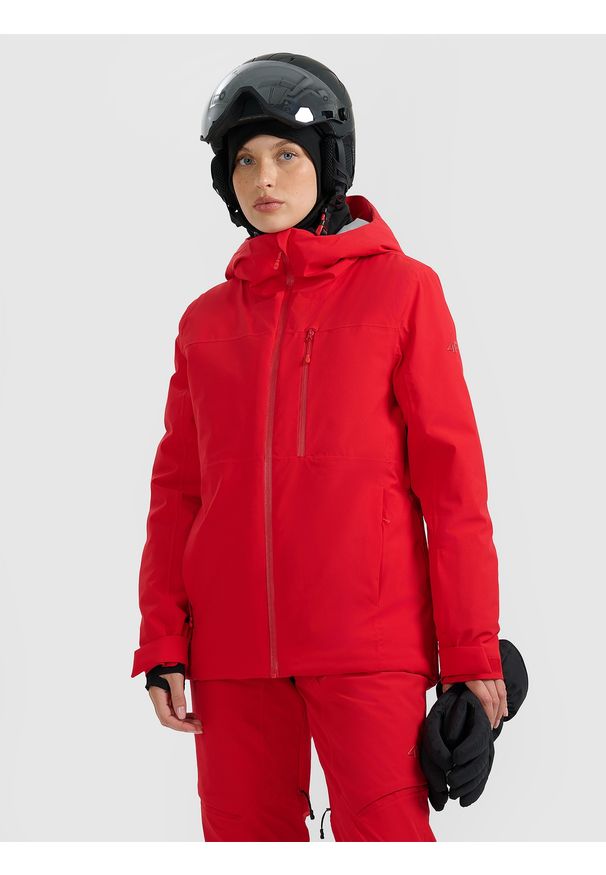 4f - 4F Kurtka narciarska membrana 15000 damska - czerwona L. Kolor: czerwony. Materiał: włókno, materiał. Sezon: zima