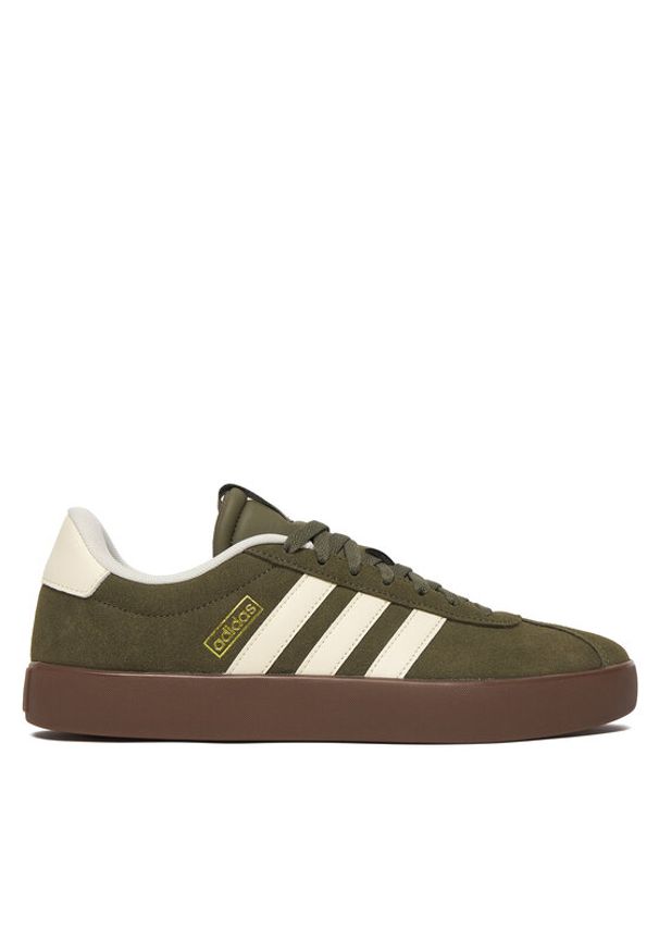 Adidas - adidas Sneakersy Vl Court 3.0 KJ6805 Khaki. Kolor: brązowy. Materiał: skóra, zamsz
