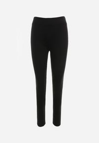 Born2be - Czarne Legginsy Eryssan. Kolor: czarny. Materiał: bawełna. Długość: krótkie. Styl: wizytowy, klasyczny, elegancki #6